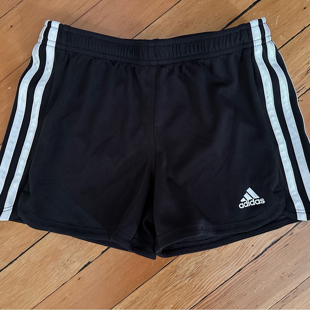 Girls Adidas Black Performance Shorts 10/12